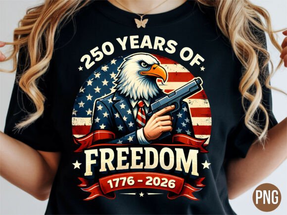 Download 250 Years Freedom Eagle Suit Gun USA PNG - Premium Resources