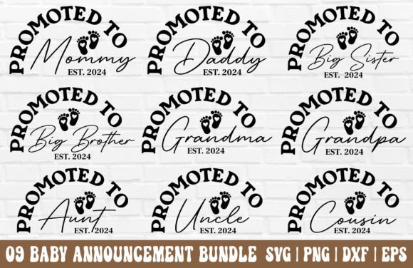 Download Baby Announcement SVG Bundle - Baby announcement Collection