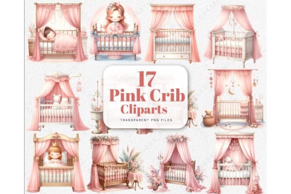 Download Watercolor Baby Newborn Crib PNG Clipart - Newborn Collection